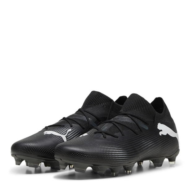 Ghete de fotbal Puma Future 7 Match Rush Firm Ground negru alb