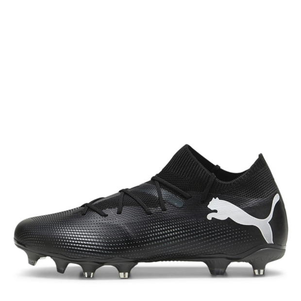 Ghete de fotbal Puma Future 7 Match Rush Firm Ground negru alb