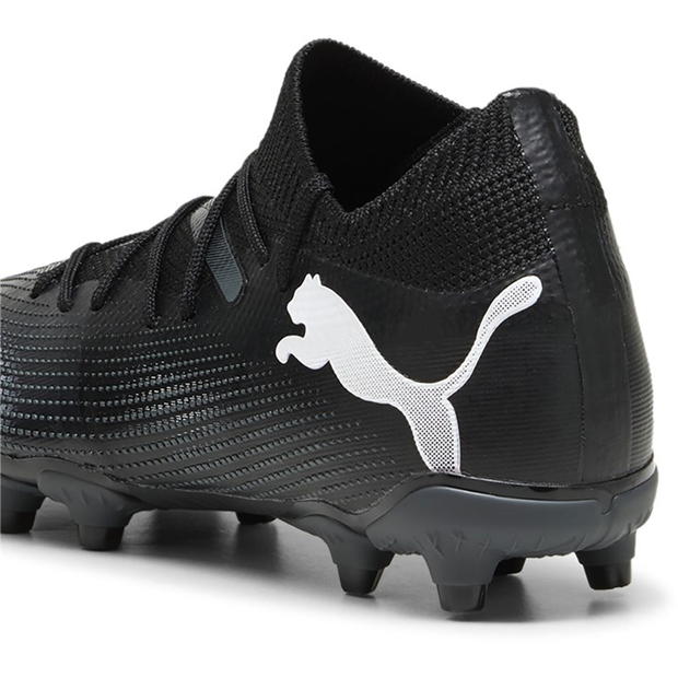 Ghete de fotbal Puma Future 7 Match Rush Firm Ground pentru copii negru alb