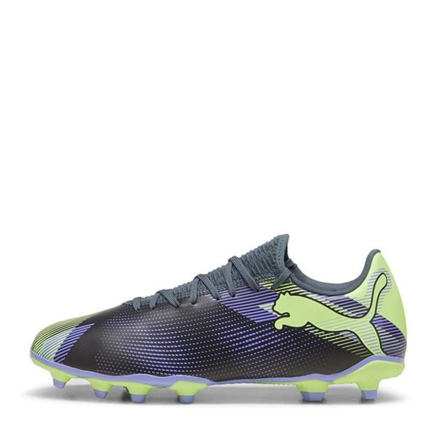 Ghete de fotbal Puma Future 7 Play Firm Ground gri mov verde