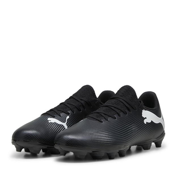 Ghete de fotbal Puma Future 7 Play Firm Ground negru alb