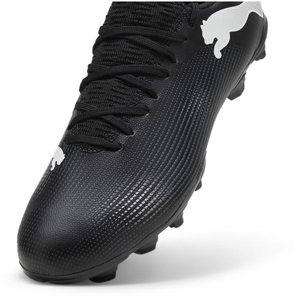 Ghete de fotbal Puma Future 7 Play Firm Ground negru alb