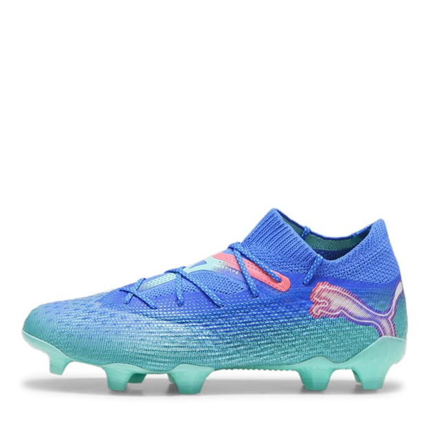 Ghete de fotbal Puma Future 7 Ultimate Firm Ground pentru femei albastru alb verde