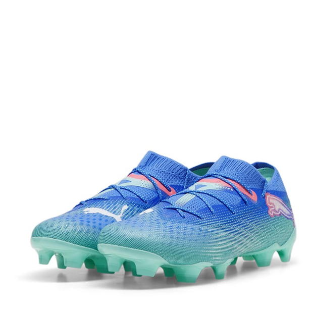 Ghete de fotbal Puma Future 7 Ultimate Firm Ground albastru alb verde