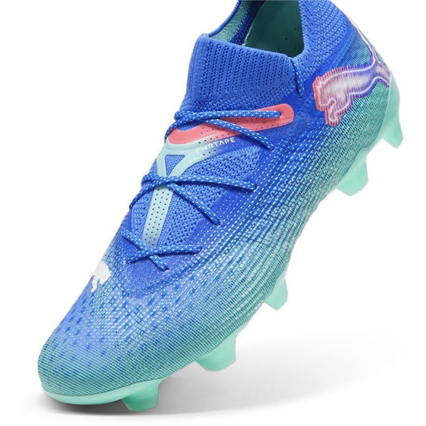 Ghete de fotbal Puma Future 7 Ultimate Firm Ground albastru alb verde