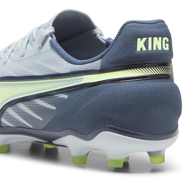 Ghete de fotbal Puma King Match Firm Ground gri galben