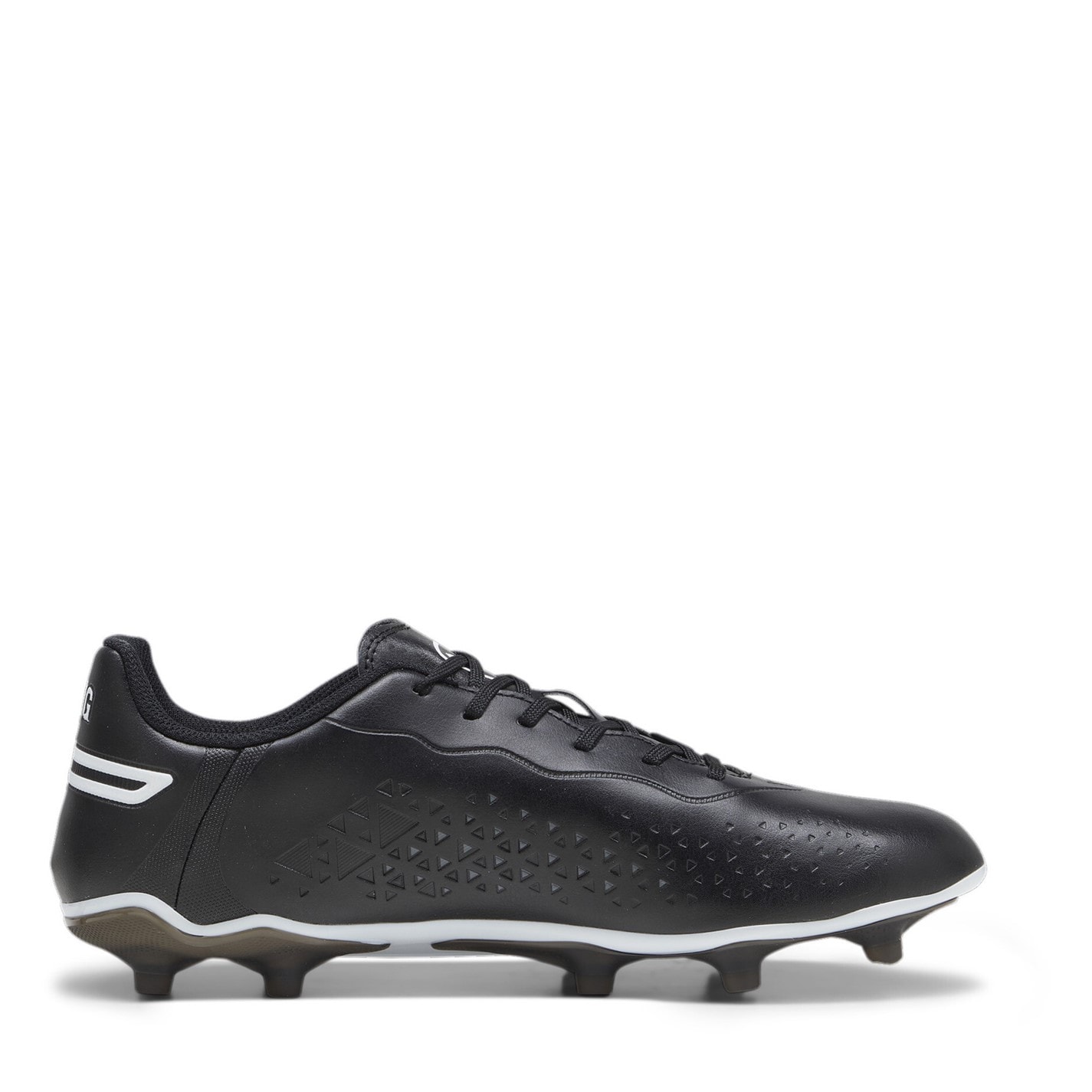 Ghete de fotbal Puma King Match Firm Ground negru alb