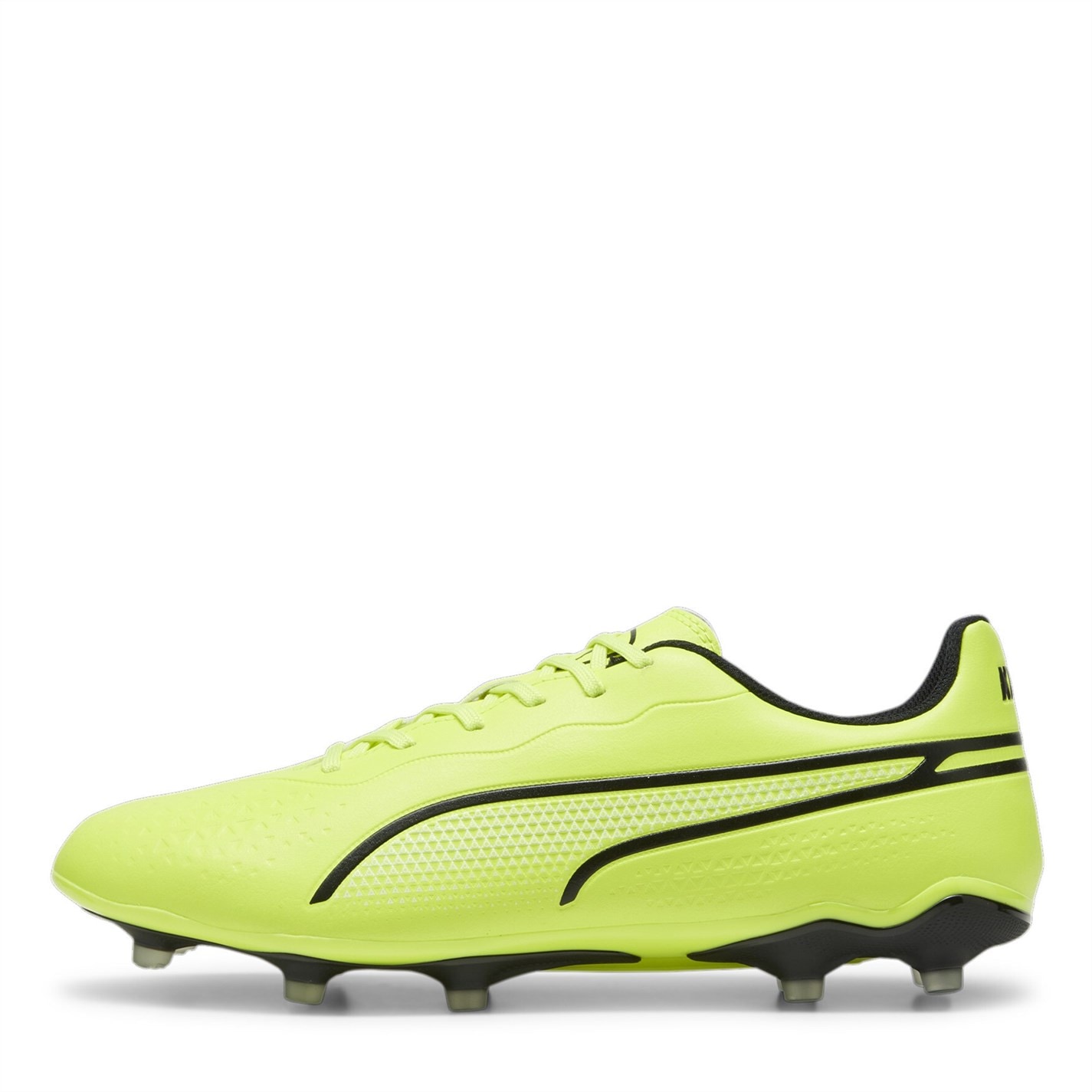 Ghete de fotbal Puma King Match Firm Ground verde lime negru