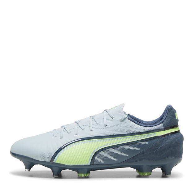 Ghete de fotbal Puma King Match gazon sintetic albastru verde gri