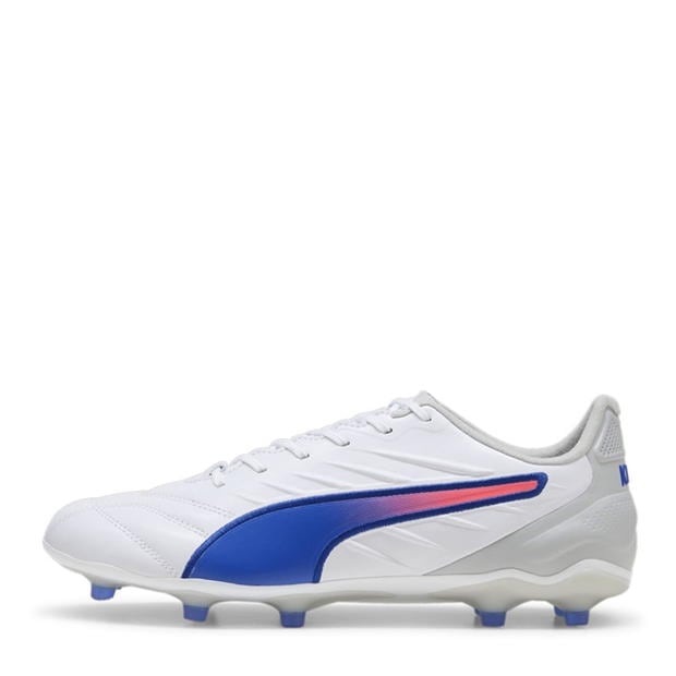 Ghete de fotbal Puma King Pro Firm Ground alb albastru gri