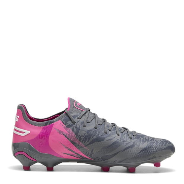 Ghete de fotbal Puma King Ultimate Firm Ground gri roz