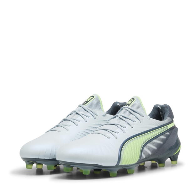 Ghete de fotbal Puma King Ultimate Launch Firm Ground gri galben