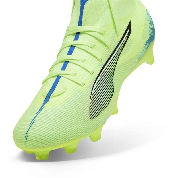 Ghete de fotbal Puma Ultra 5 Match Firm Ground pentru femei verde alb albastru