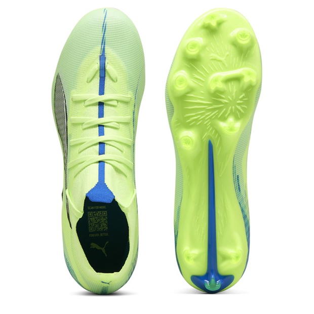 Ghete de fotbal Puma Ultra Match+ Firm Ground verde alb