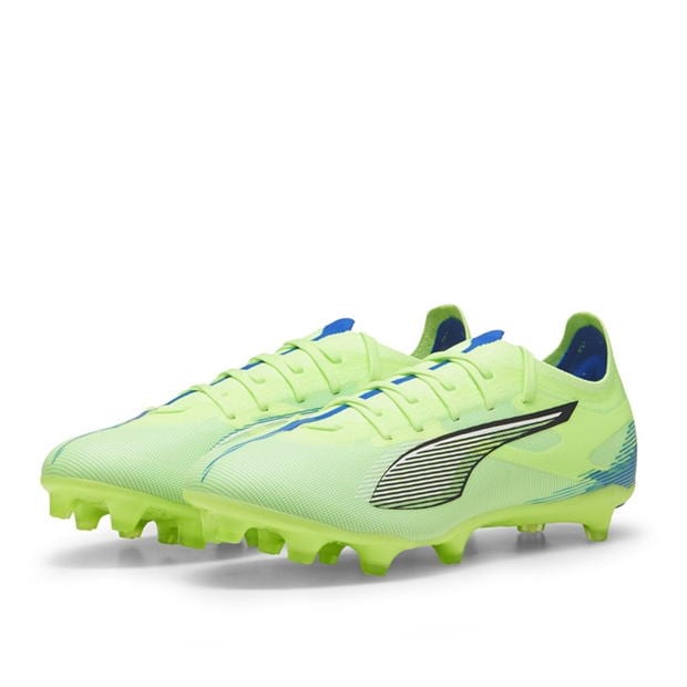 Ghete de fotbal Puma Ultra Match Firm Ground verde alb albastru