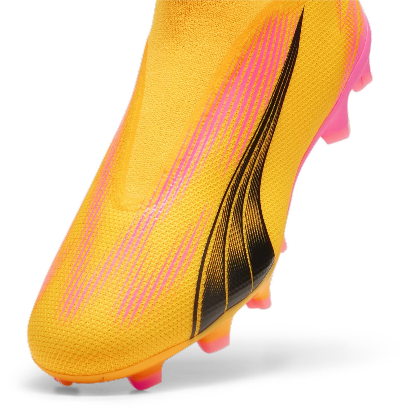 Ghete de fotbal Puma Ultra Match Laceless Firm Ground portocaliu negru