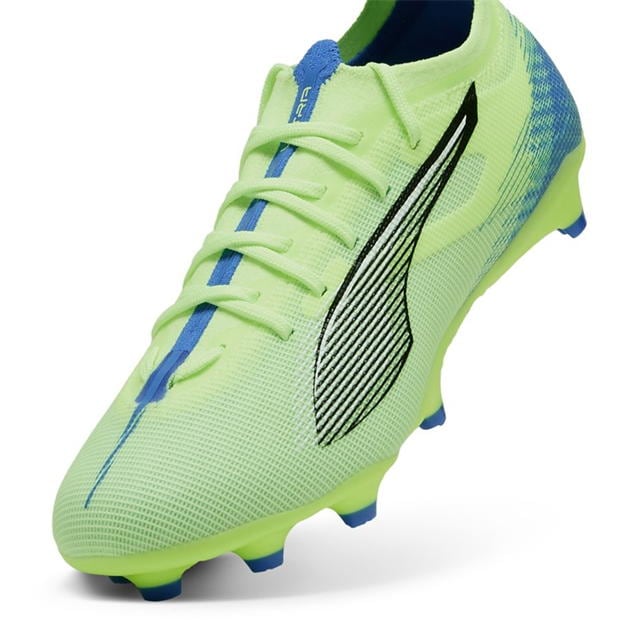 Ghete de fotbal Puma Ultra Pro Firm Ground pentru copii verde alb