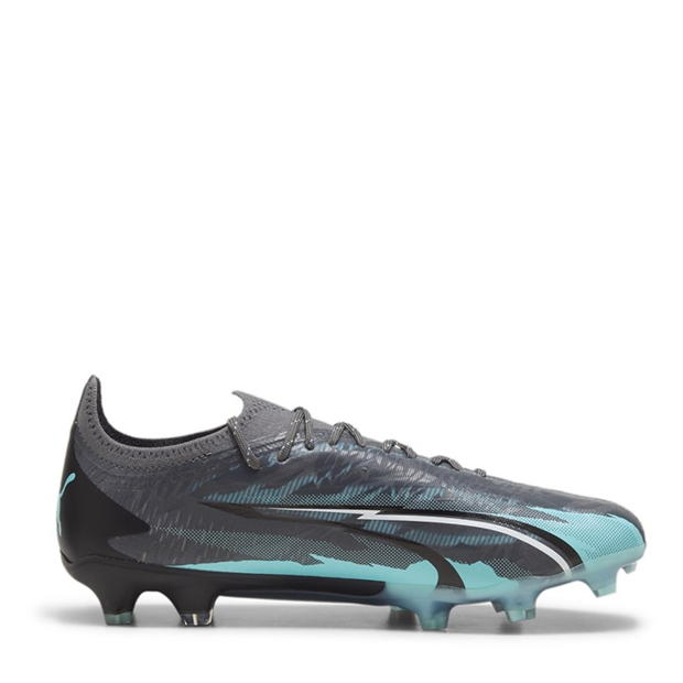 Ghete de fotbal Puma Ultra Ultimate Firm Ground gri alb albastru aqua