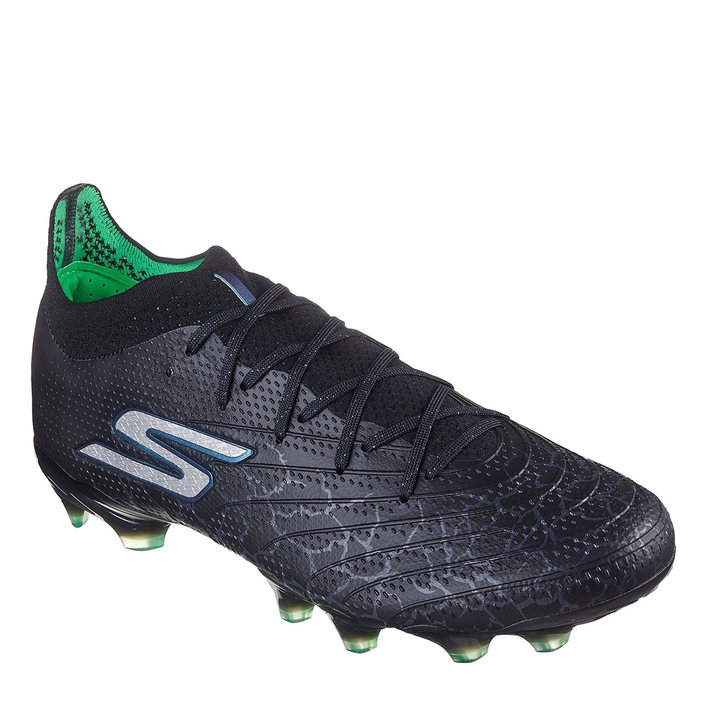 Ghete de fotbal Skechers SKX_01 Diamond Firm Ground negru argintiu