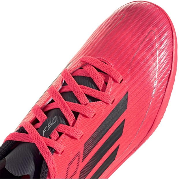 Ghete fotbal gazon sintetic adidas F50 League pentru Copii roz negru