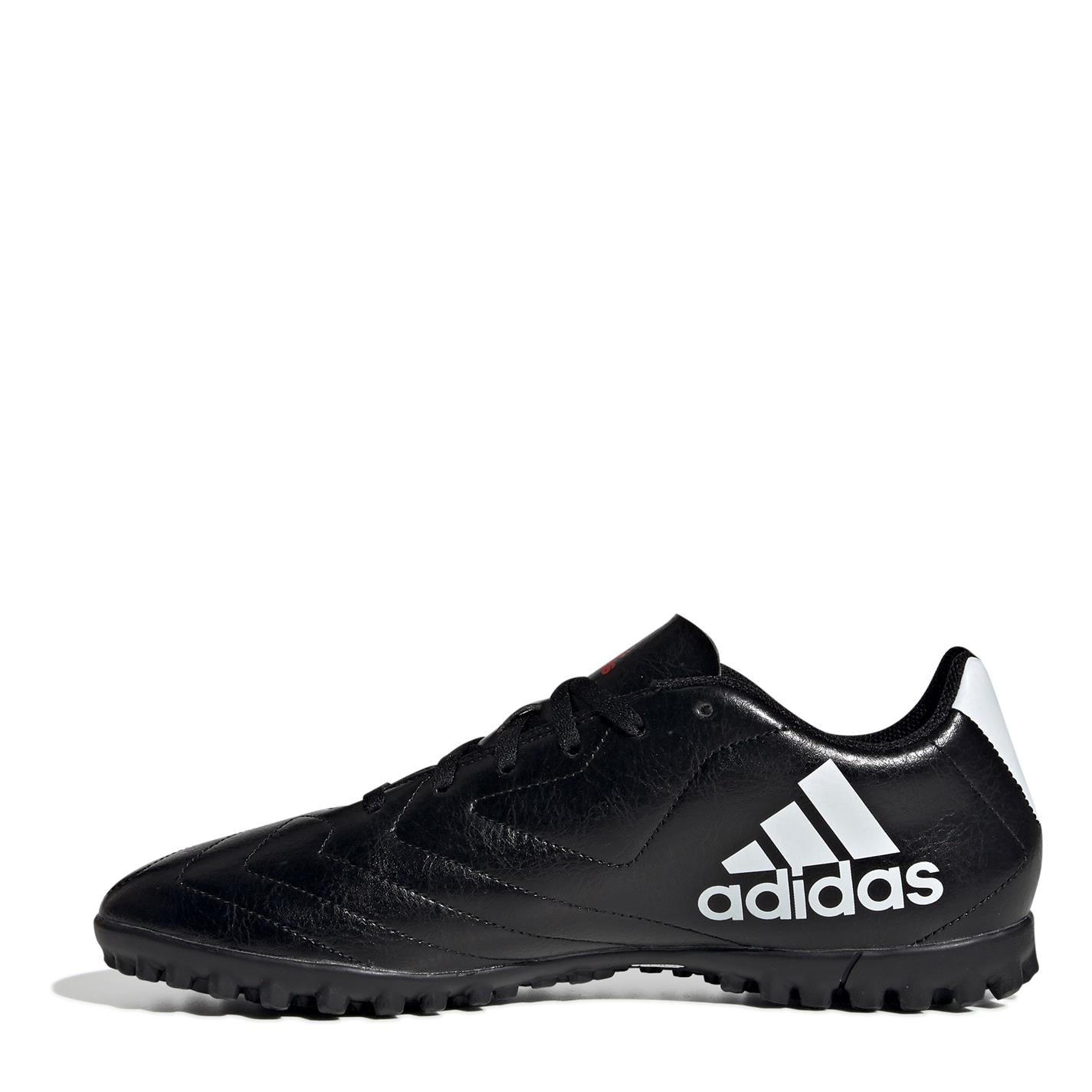 Ghete fotbal gazon sintetic adidas Goletto VIII negru alb