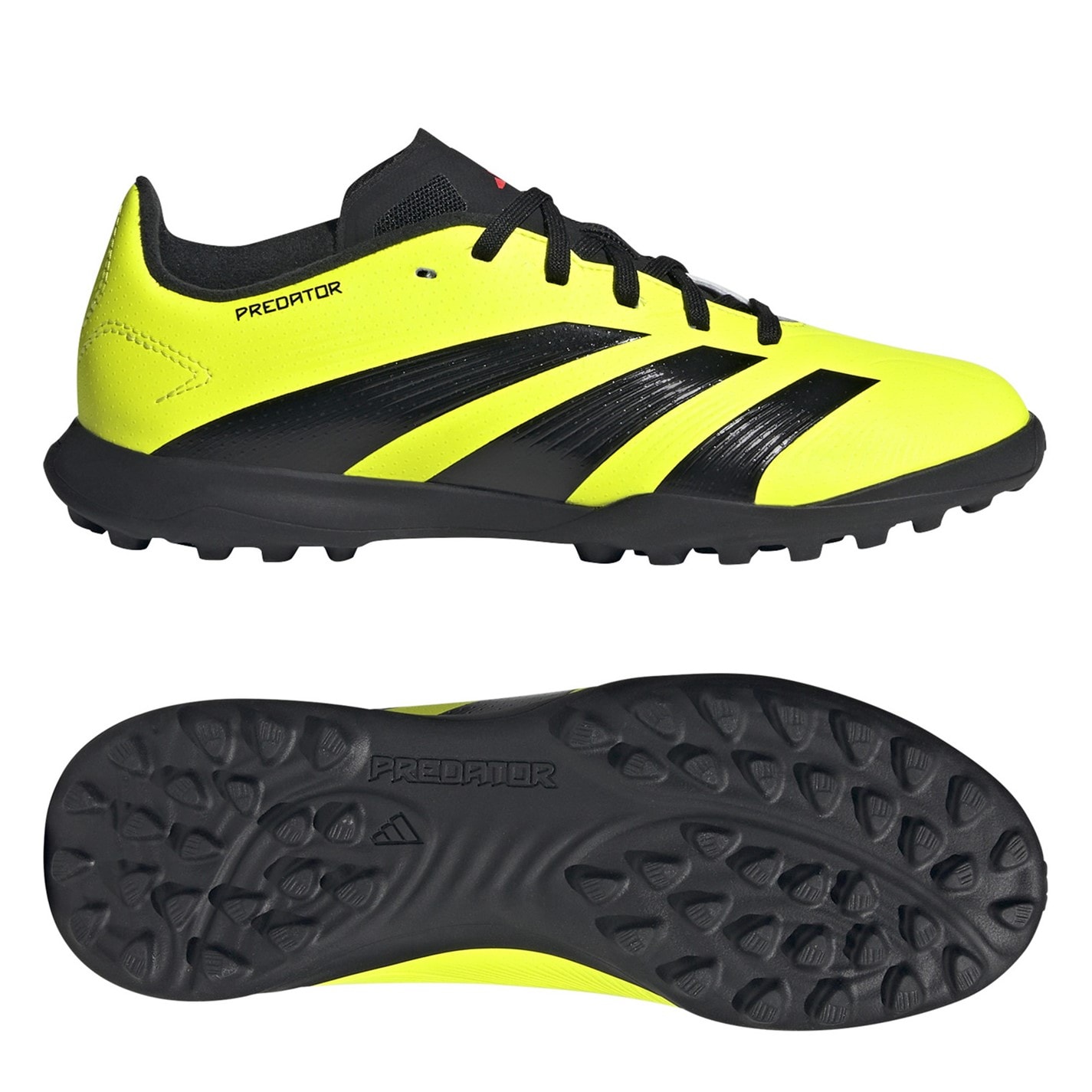 Ghete fotbal gazon sintetic adidas Predator 24 League pentru Copii galben negru rosu