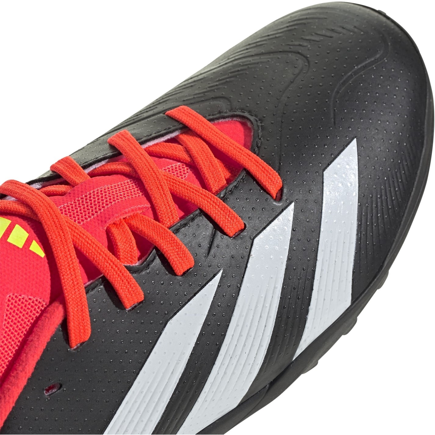 Ghete fotbal gazon sintetic adidas Predator 24 League pentru Copii negru alb rosu