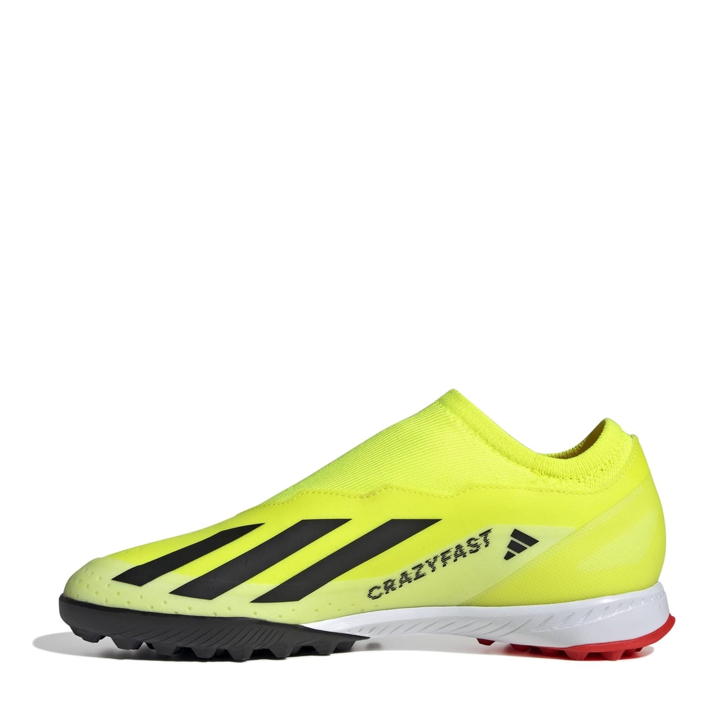 Ghete fotbal gazon sintetic adidas X Crazyfast League Laceless galben negru alb