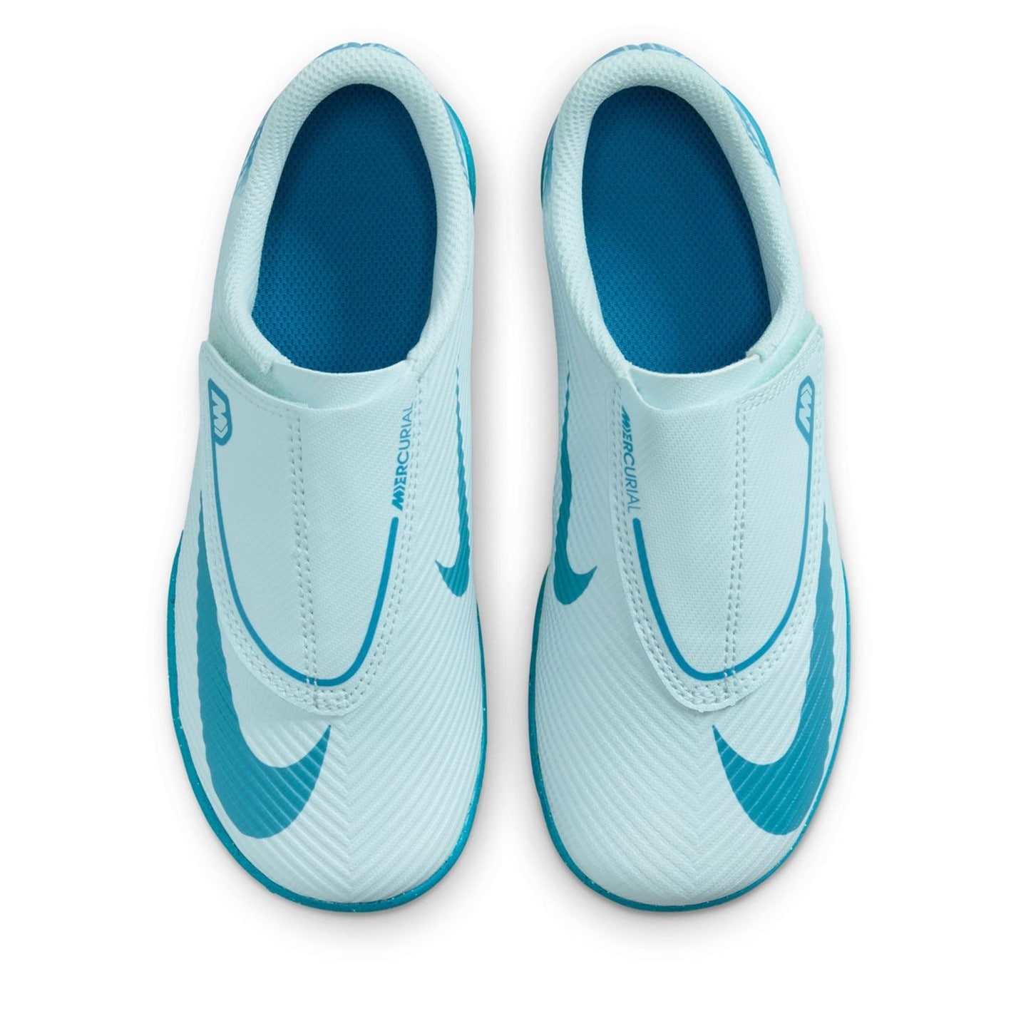 Ghete fotbal gazon sintetic Nike Mercurial Vapour 16 Club pentru Copii albastru baltic