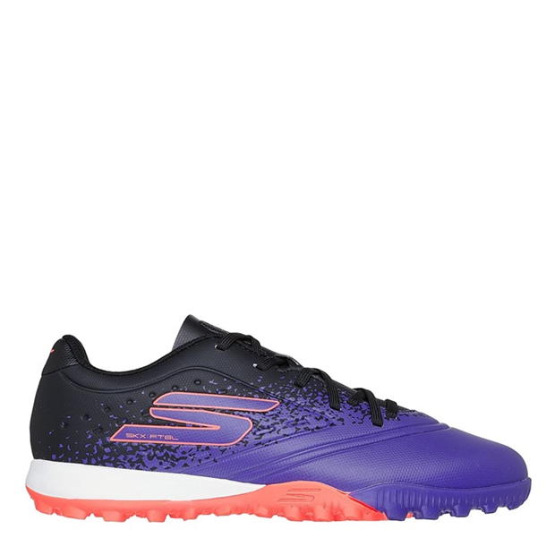 Ghete fotbal gazon sintetic Skechers Razor pentru copii mov negru