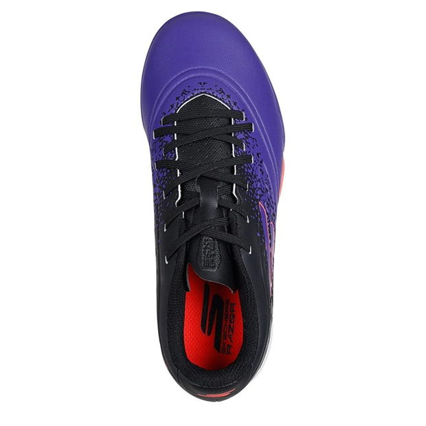 Ghete fotbal gazon sintetic Skechers Razor pentru copii mov negru