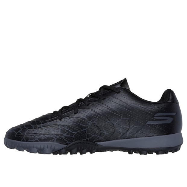 Ghete fotbal gazon sintetic Skechers SKX_01 pentru copii negru argintiu