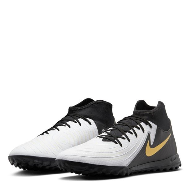 Ghete gazon sintetic fotbal Nike Pantom Luna II Academy alb negru auriu