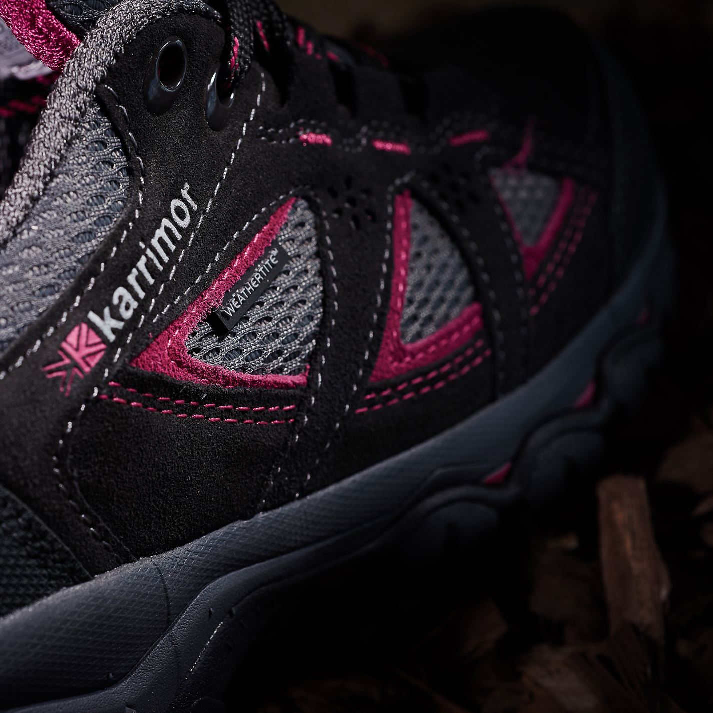 Ghete Karrimor Mount Low impermeabil pentru Femei negru roz