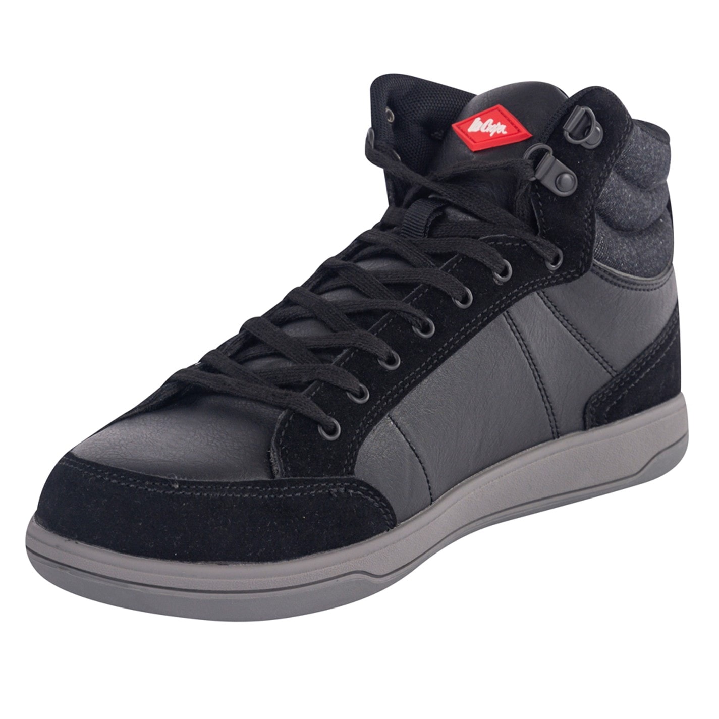 Ghete Lee Cooper Cooper Workwear S1p/Sra Footwear - negru/gri bombeu din otel pentru Barbati negru gri