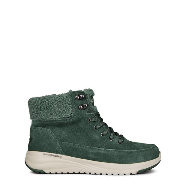 Ghete Skechers On-The-Go Stellar - Winterize Snug pentru femei inchis verde