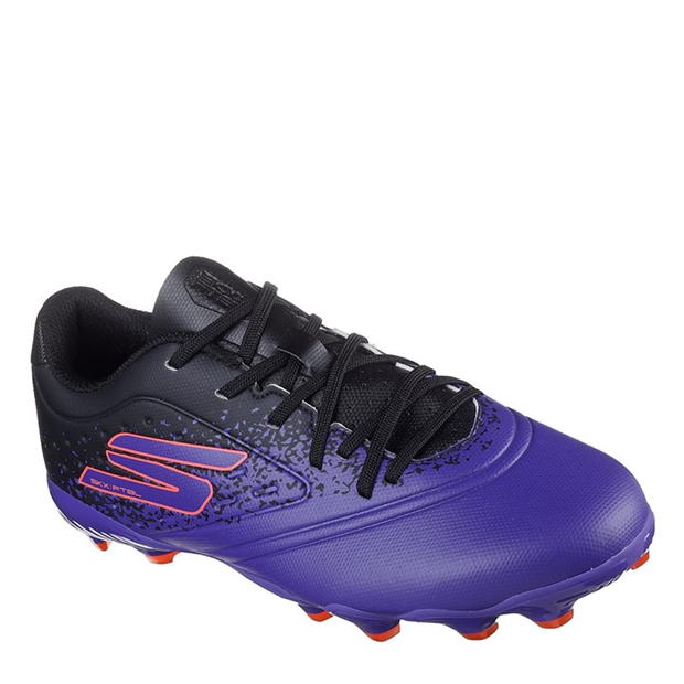 Ghete Skechers Razor Juniors Firm Ground fotbal mov negru