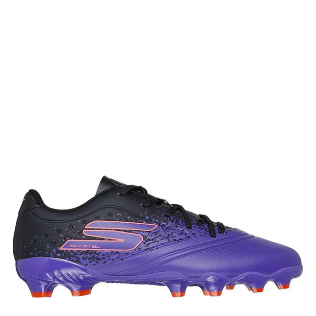 Ghete Skechers Razor Juniors Firm Ground fotbal mov negru