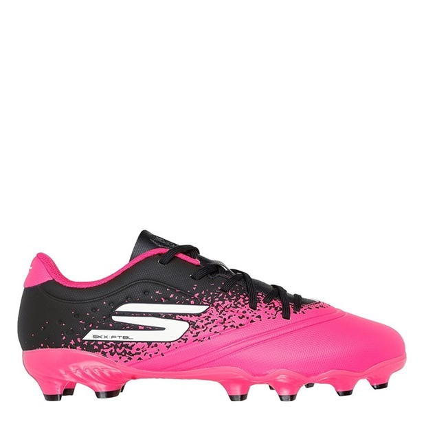 Ghete Skechers Razor Juniors Firm Ground fotbal negru roz