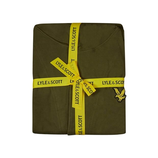 Halat de baie Lyle and Scott cu gluga pentru barbati inchis oliv