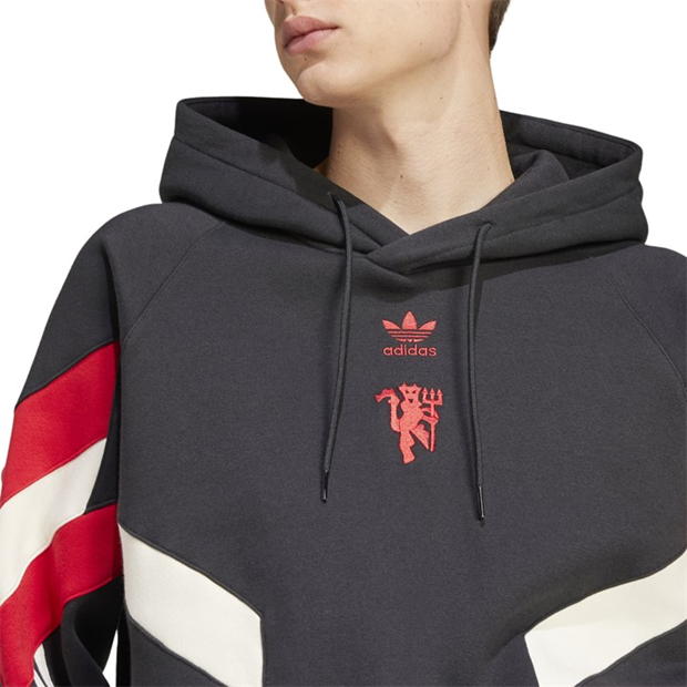 Hanorac adidas Manchester United Original pentru adulti negru rosu