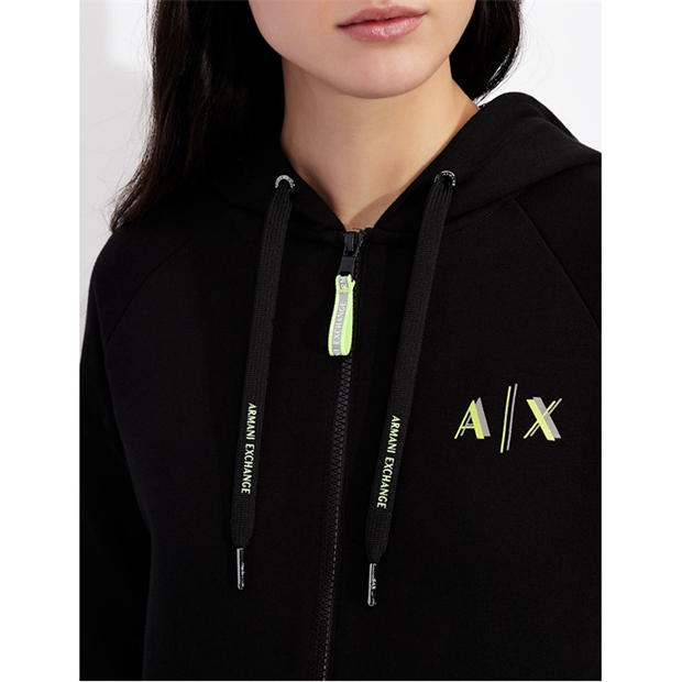 Hanorac Armani Exchange AX front logo femei negru