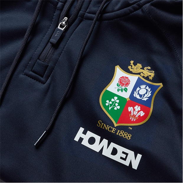 Hanorac Canterbury British and Irish Lions 2024 Quarter cu fermoar pentru adulti inchis albastru