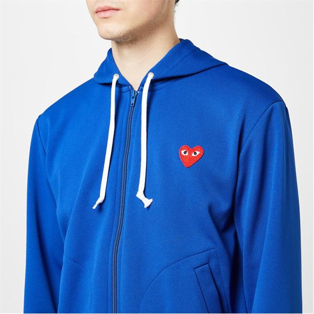 Hanorac COMME DES GARCONS PLAY cu fermoar bleumarin