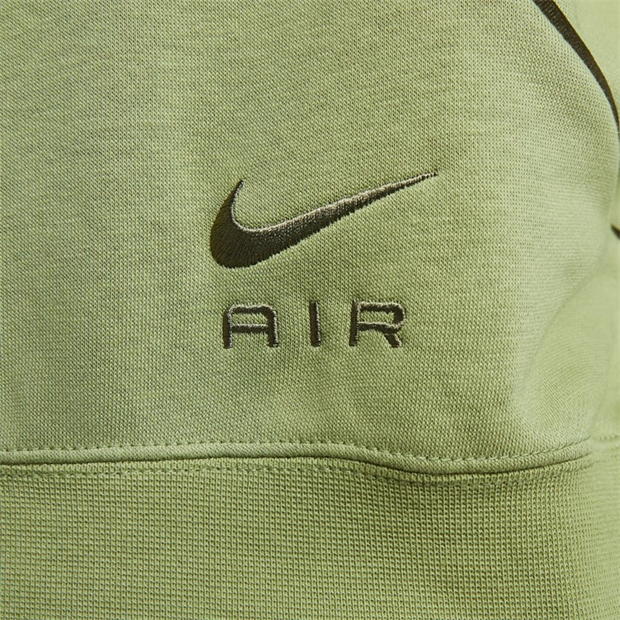 Hanorac fleece Nike Air Full-cu fermoar pentru femei aligator oliv