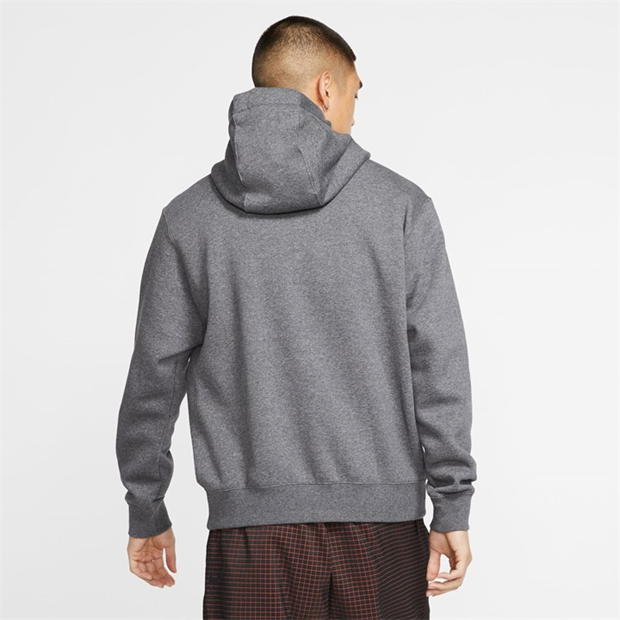 Hanorac fleece Nike Sportswear Club gri carbune heathr