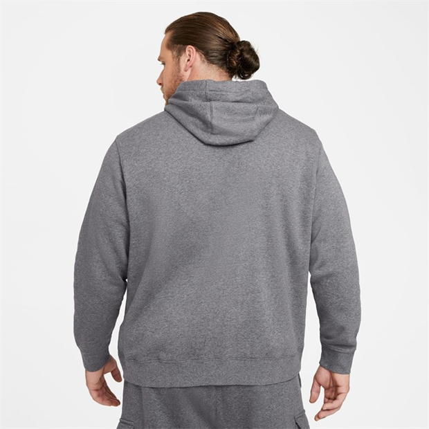 Hanorac fleece Nike Sportswear Club gri carbune heathr