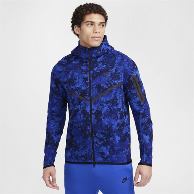 Hanorac fleece Nike Tech pentru Barbati albastru negru camuflaj