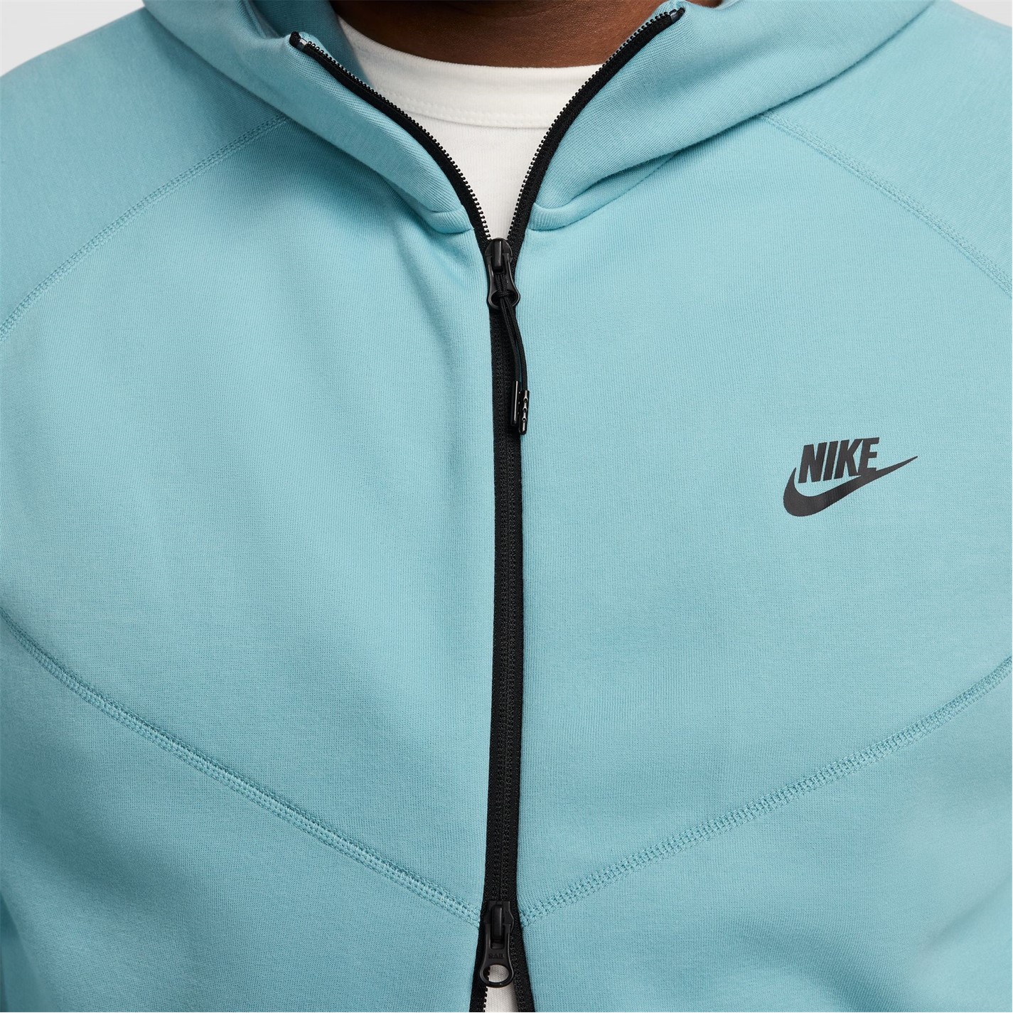 Hanorac fleece Nike Tech pentru Barbati denim albastru