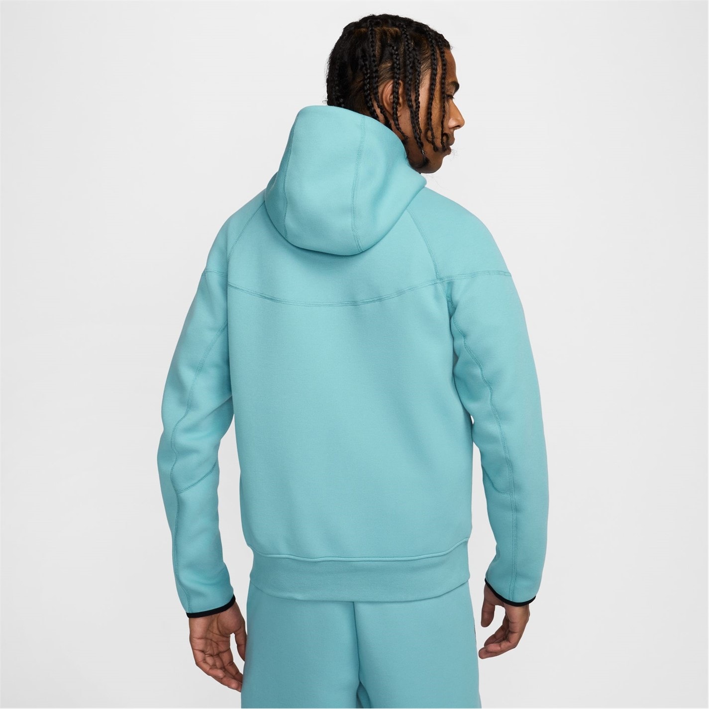 Hanorac fleece Nike Tech pentru Barbati denim albastru